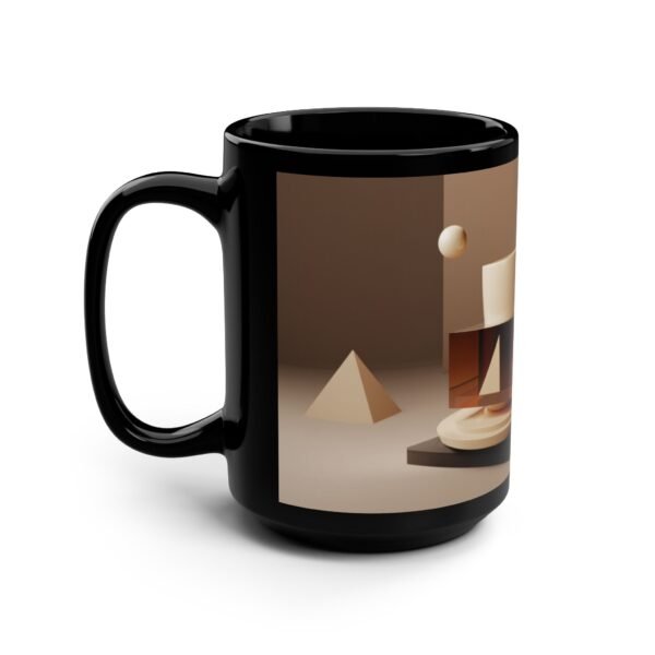 Modern Unique Viral Black Mug – 15oz Artistic Coffee Cup - Image 4