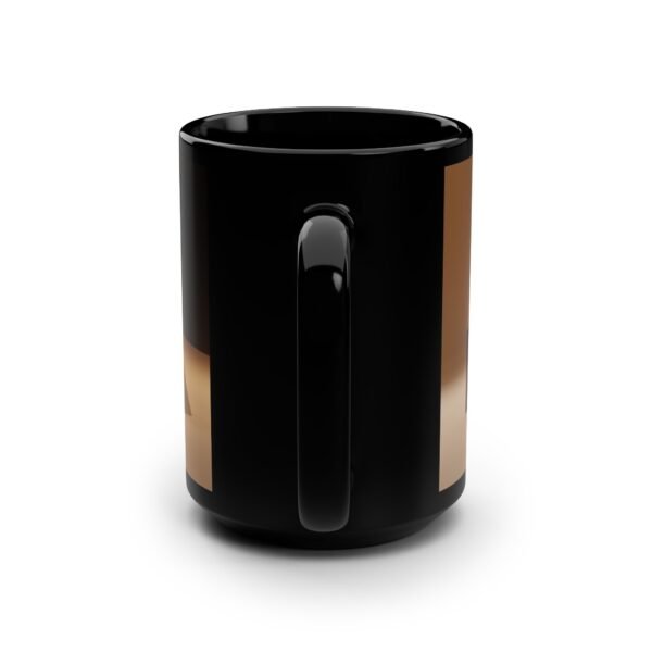 Modern Abstract Black Mug – 15oz Stylish Coffee Cup - Image 3