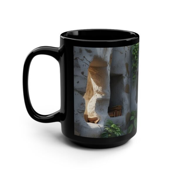 Nature-Inspired Black Mug – 15oz for Coffee Lovers - Image 4