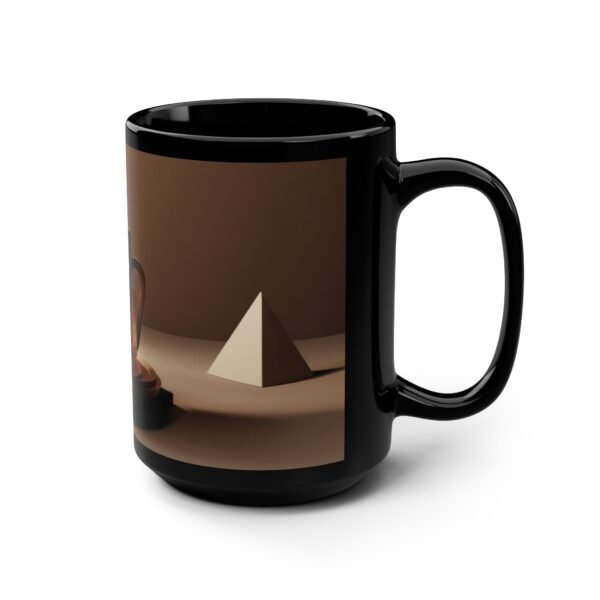 Modern Unique Viral Black Mug – 15oz Artistic Coffee Cup - Image 2