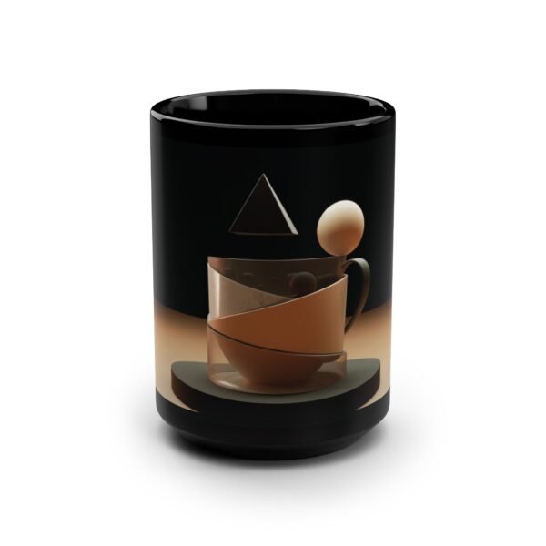 Modern Viral Concept Classic Black Coffee Cup for Art Lovers