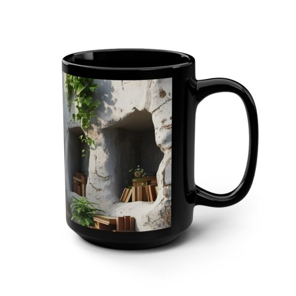 Nature-Inspired Black Mug – 15oz for Coffee Lovers - Image 2