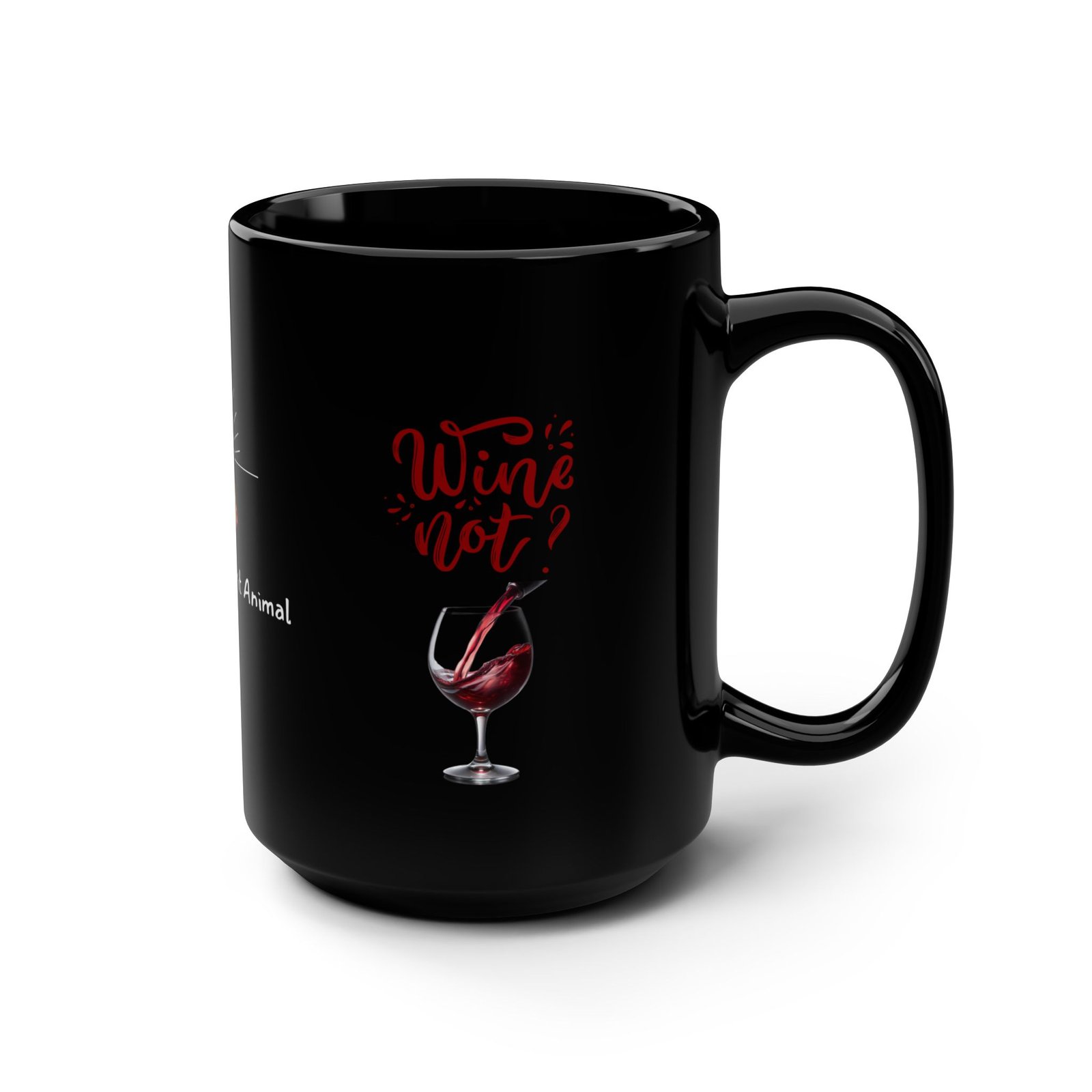 Funny Wine Lover's Black Mug | Perfect Gift for Friends - Image 2