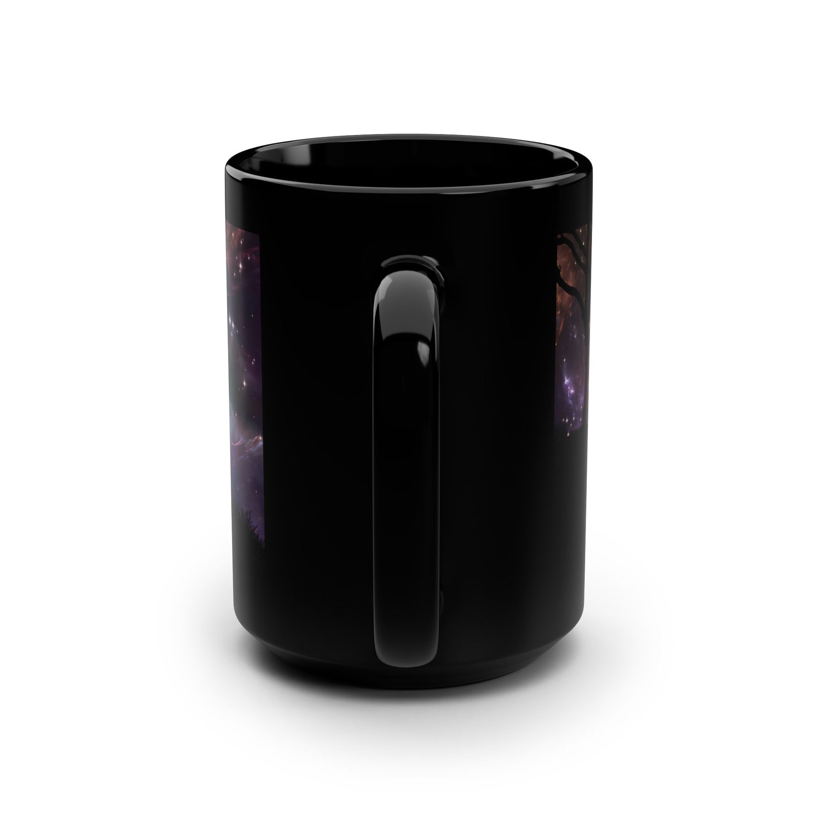 Eternal Galaxy Black Mug – 15oz Cosmic Space Coffee Cup - Image 3