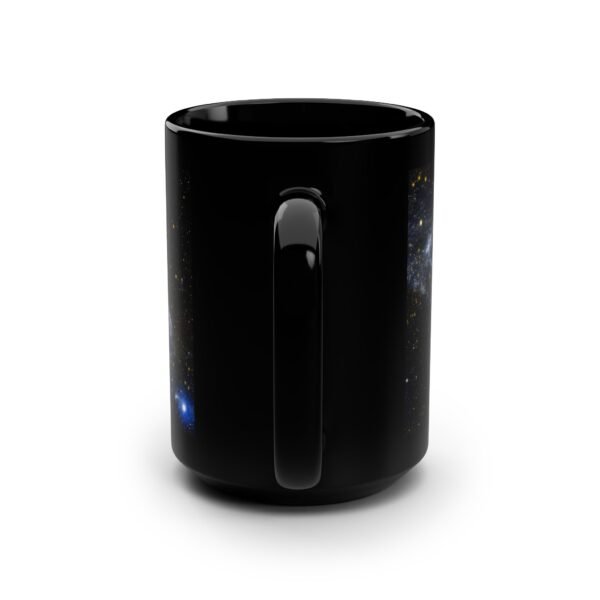 Galaxy-Themed 15oz Black Mug – A Cosmic Touch to Your Day - Image 3