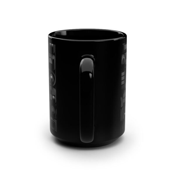 Factory Chart Modern Abstract Black Mug – 15oz Coffee Cup - Image 3