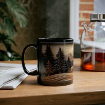 Adventure Landscape Black Mug: Nature-Inspired - Image 12