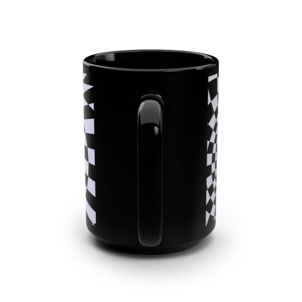 Optical Illusion Black Mug – 15oz Modern Coffee Cup - Image 3