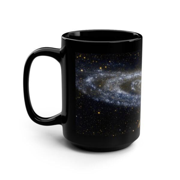 Galaxy-Themed 15oz Black Mug – A Cosmic Touch to Your Day - Image 4