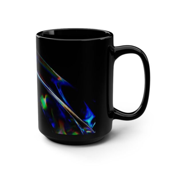 Abstract Rainbow Wave Mug – Artistic 15oz Ceramic - Image 2