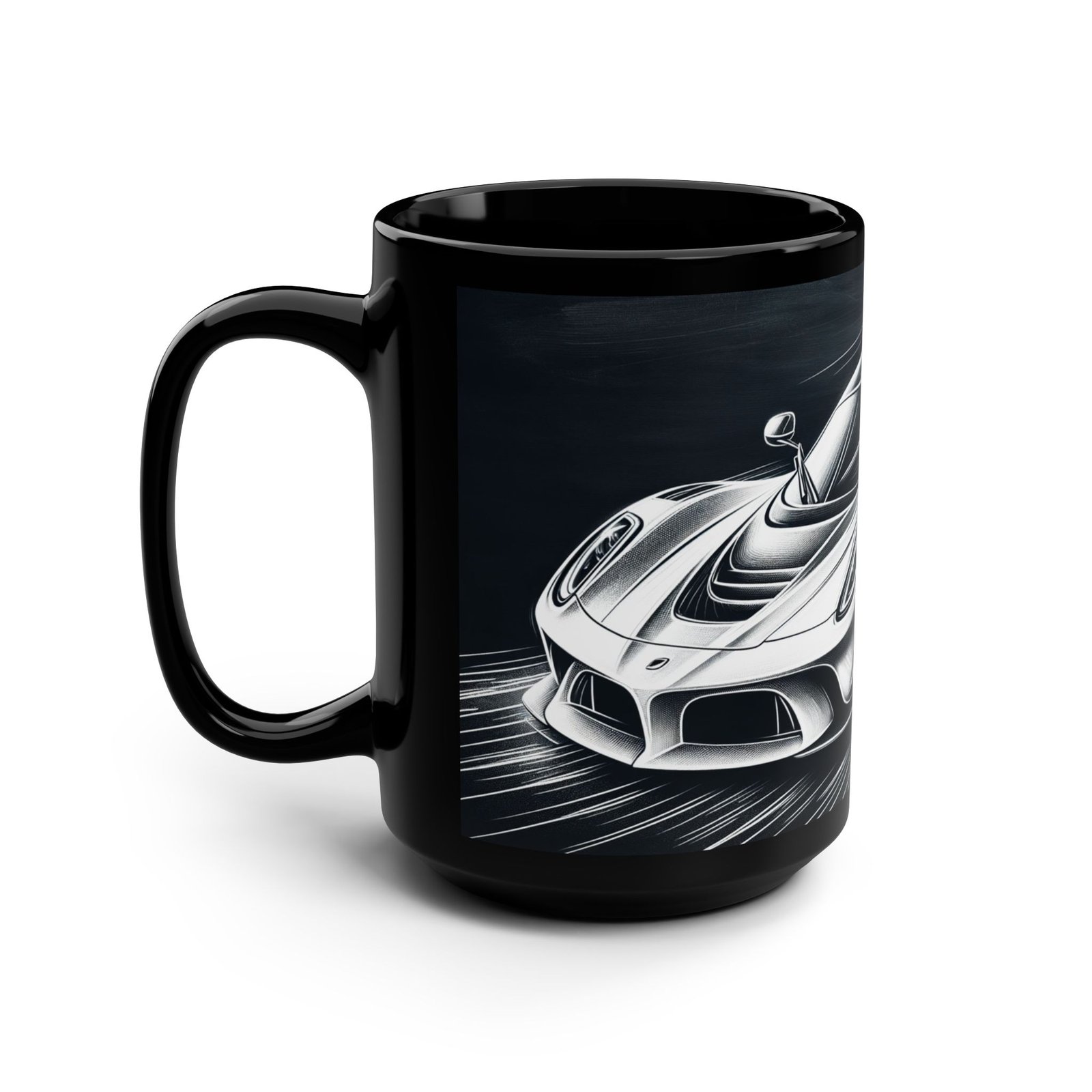Racing-Themed Black Mug – 15oz Automotive Coffee Cup - Image 4