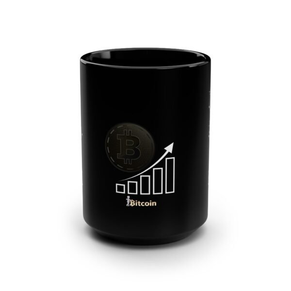 Bitcoin Growth Black Mug - 15oz Cryptocurrency Coffee Cup