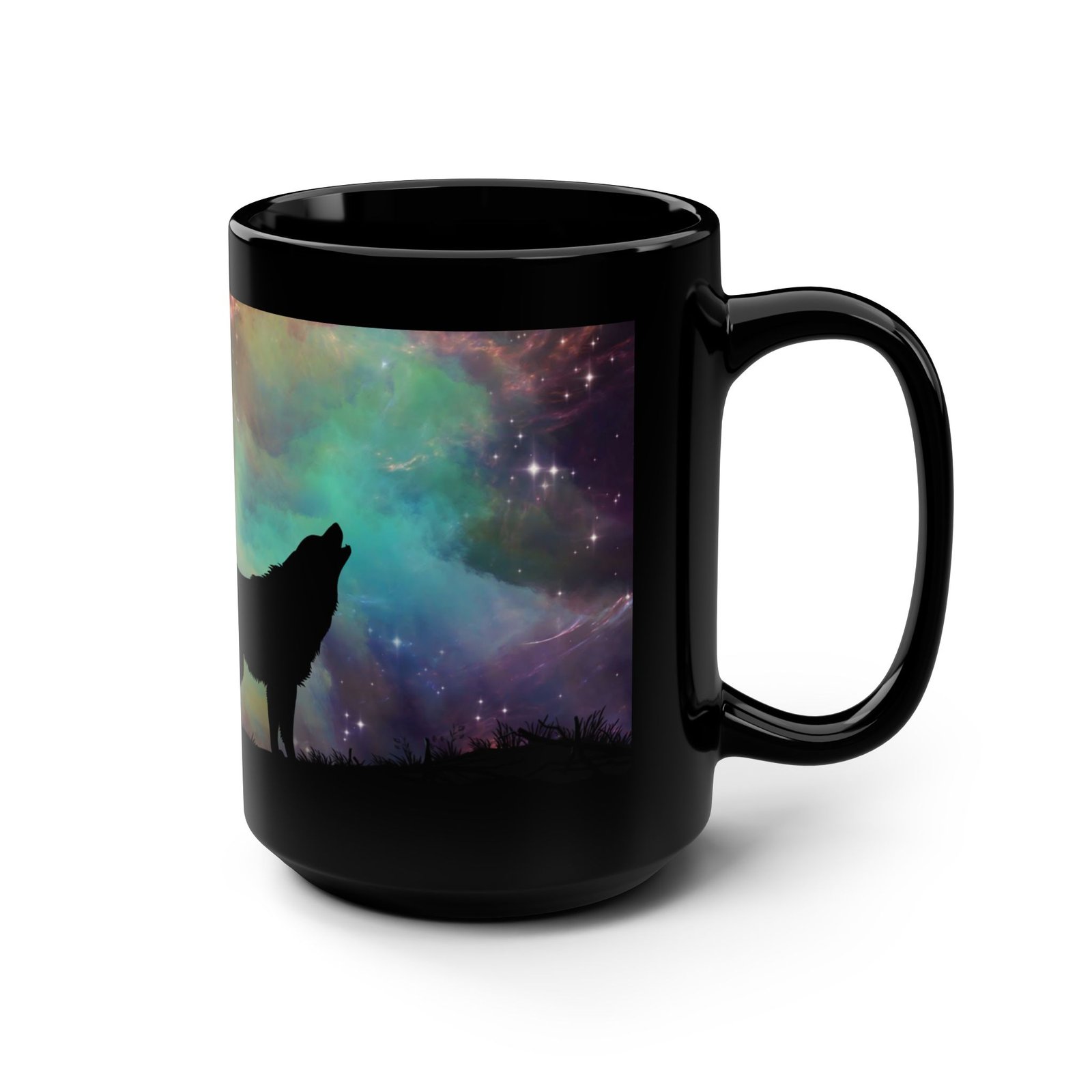 Eternal Galaxy Black Mug – 15oz Cosmic Space Coffee Cup - Image 2