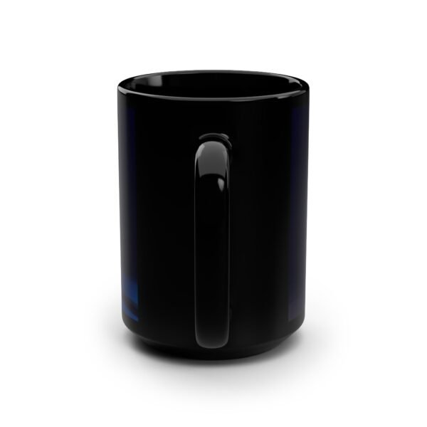 15oz Black Mug with Modern Neon Design - Coffee Lovers - Image 3