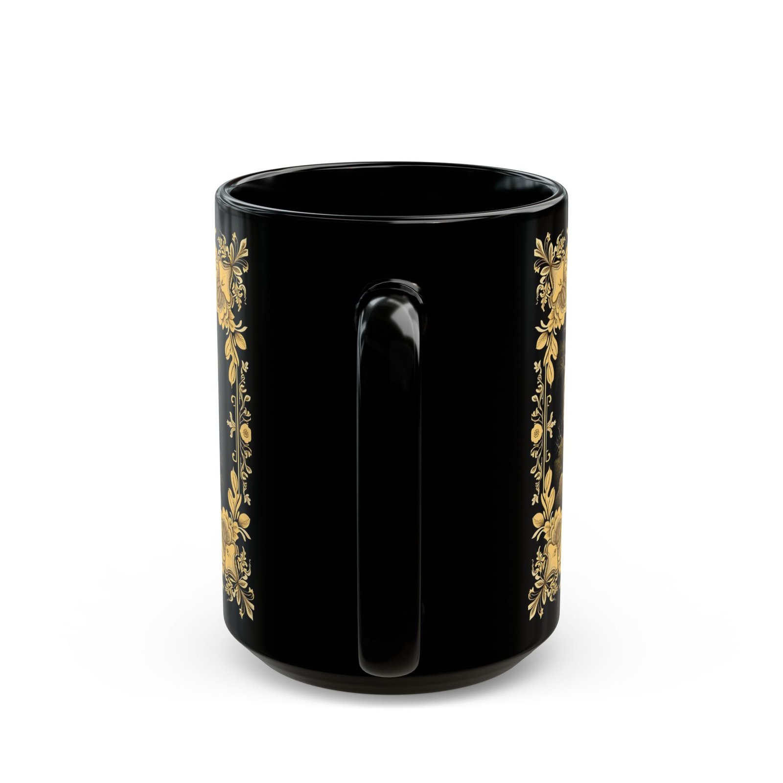 Gold Willow Black Ceramic Mug | Elegant Tea & Coffee Cup - Image 8