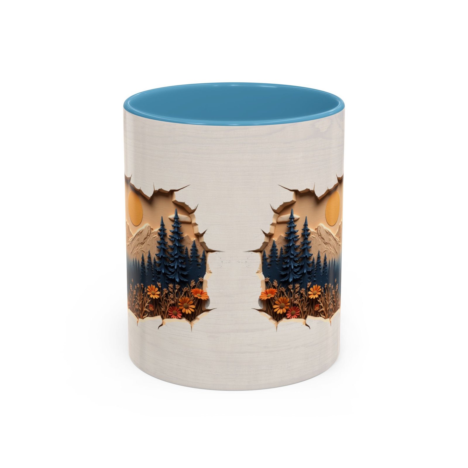Rustic Wood Effect Mug with Mountain and Pine Tree Design | Wilderness Lover Tea Mug | Cabin Decor | Perfect Vacation Home Gift - Image 33