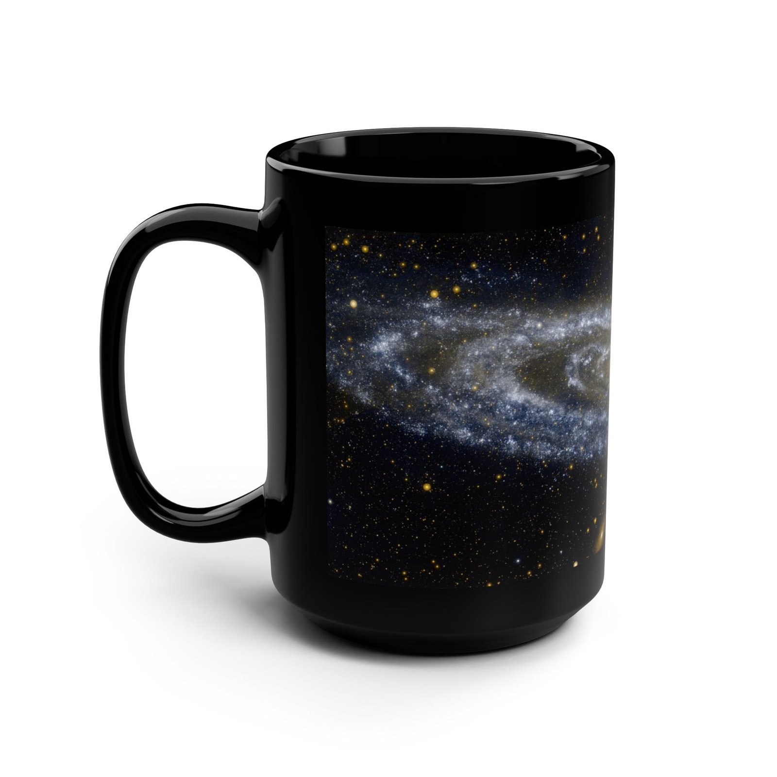 Celestial Drift Black Mug – 15oz Deep Space Coffee Cup - Image 4