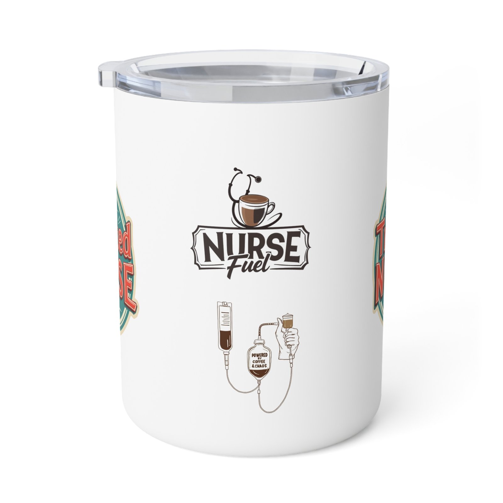 Nurse Fuel Insulated Coffee Mug, Perfect Gift for Nurses, Coffee Lover Mug, Healthcare Appreciation Gift, Funny Tea Cup