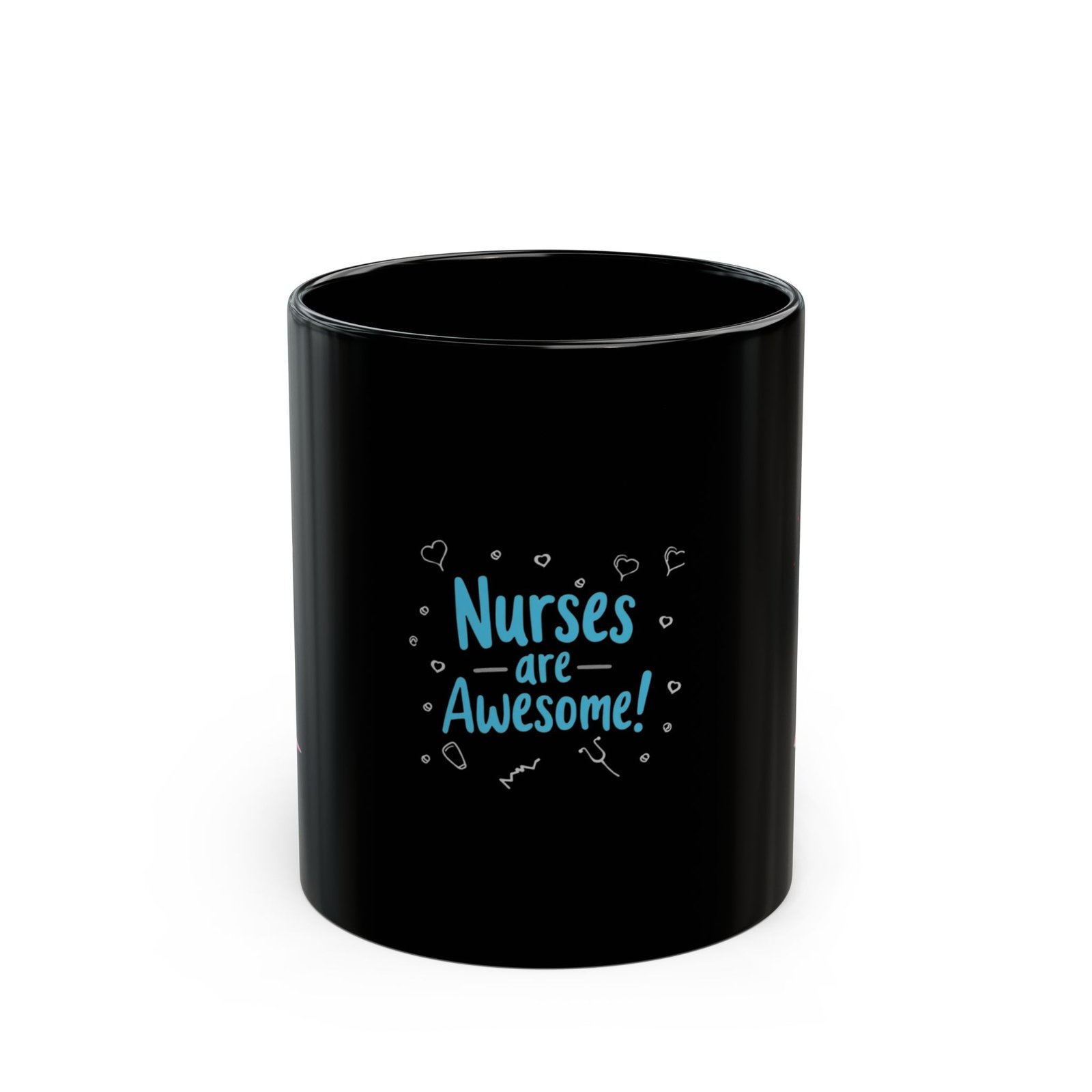 Nurse Hustle Black Ceramic Mug | 11oz & 15oz Coffee Cup | Funny Nurse Gift