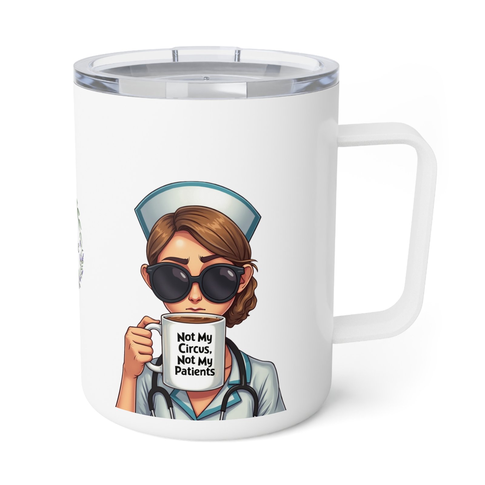 Nurse Insulated Coffee Mug, 10oz - Perfect Gift for Healthcare Workers, Personalized Nurses Appreciation, Coffee Lovers, Trendy Nurse Gifts, - Image 4
