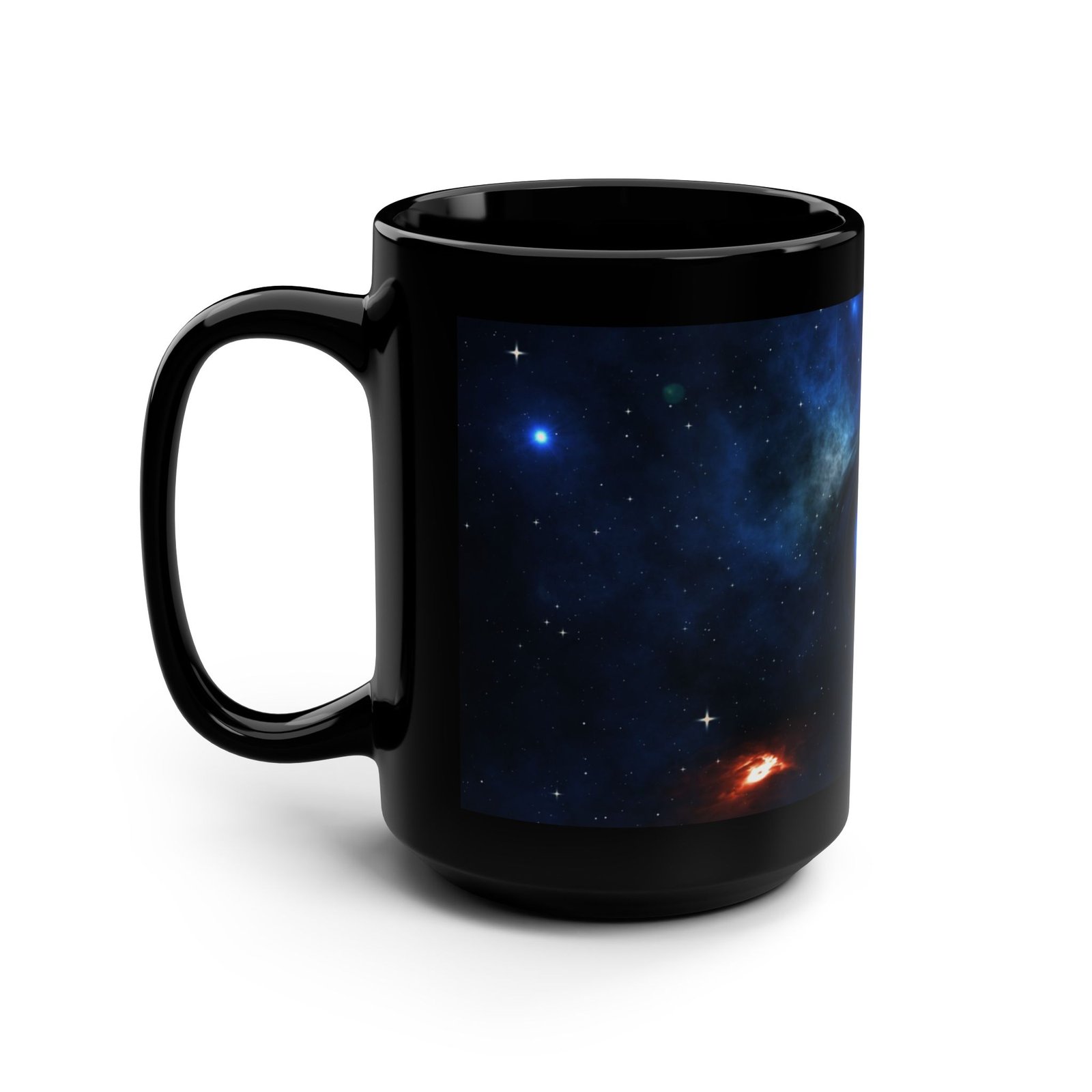 Stellar Nebula Black Mug – 15oz Cosmic Galaxy Coffee Cup - Image 4