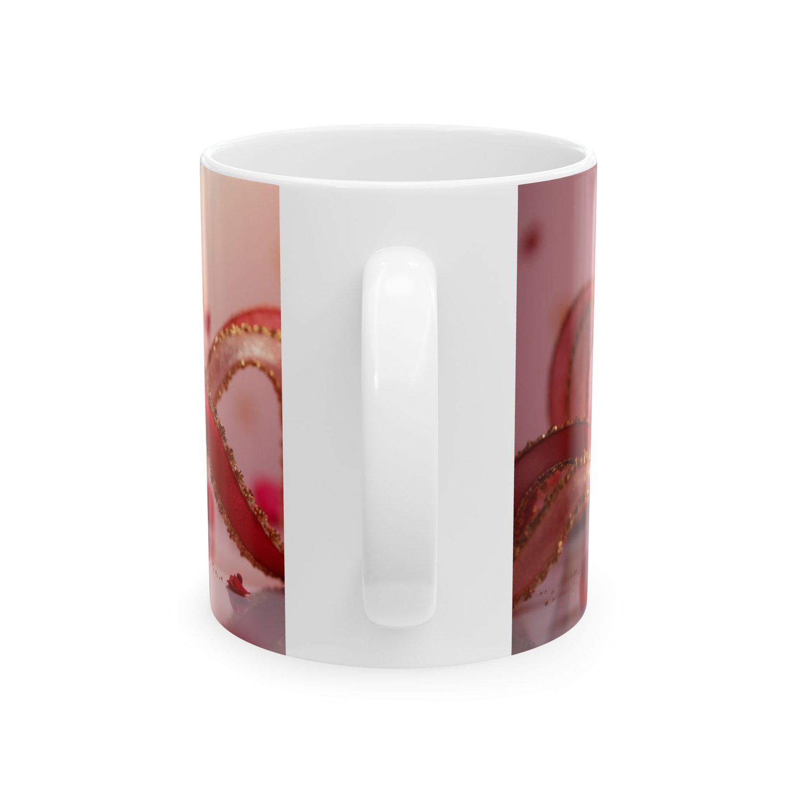 Heart-Shaped Glitter Ceramic Mug for Romantic Moments - Image 2