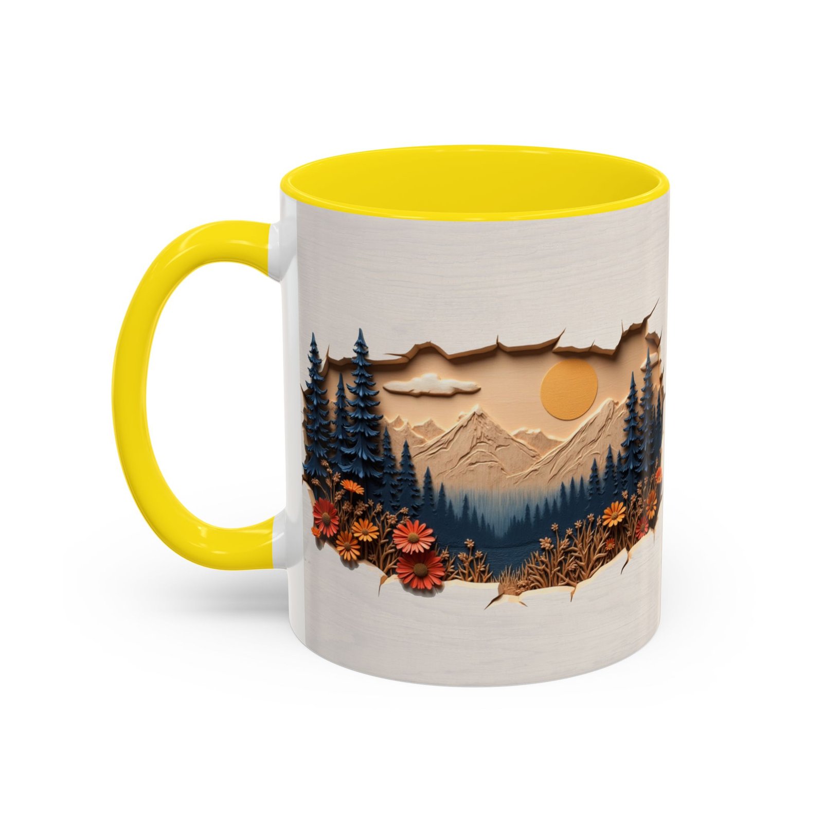 Rustic Wood Effect Mug with Mountain and Pine Tree Design | Wilderness Lover Tea Mug | Cabin Decor | Perfect Vacation Home Gift - Image 51