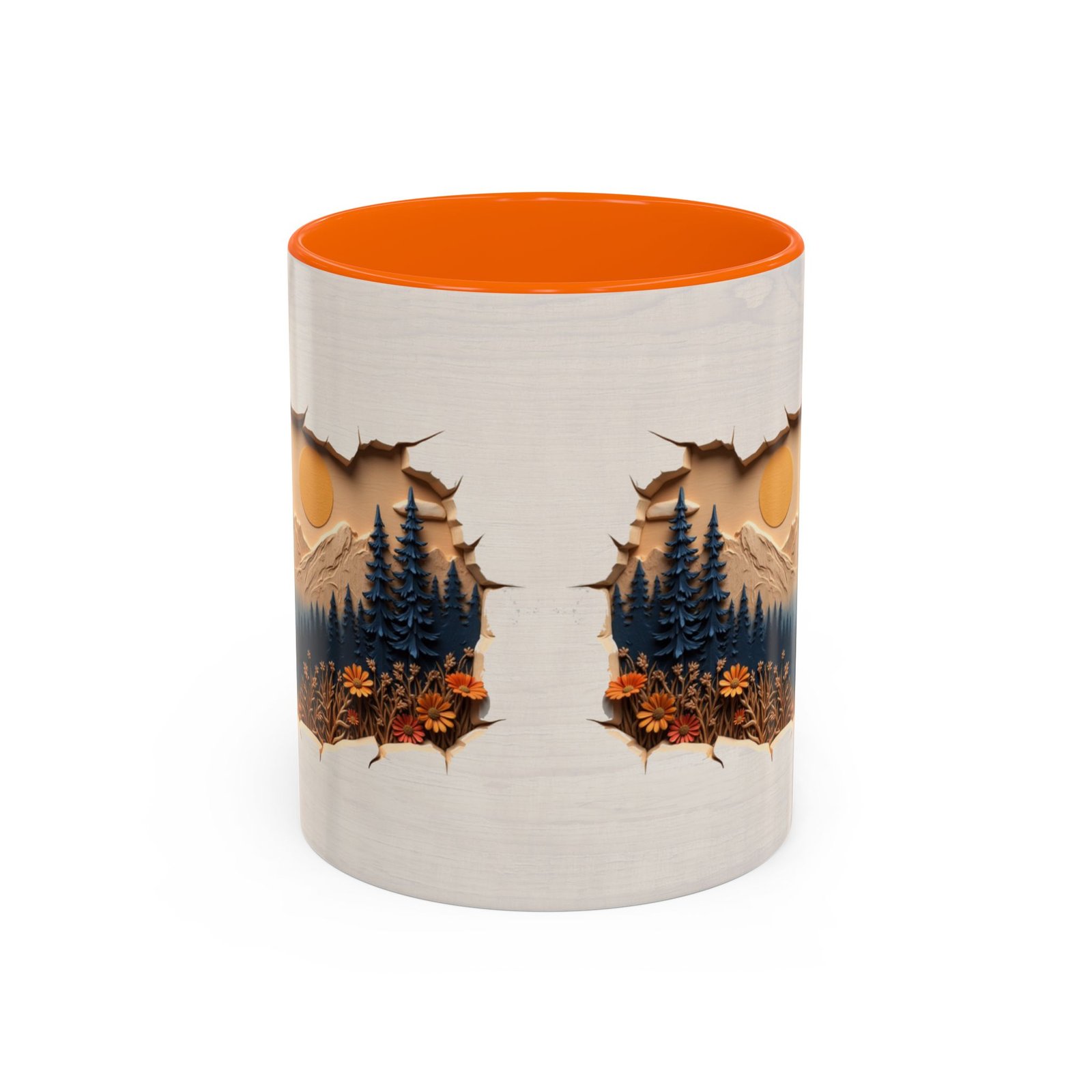 Rustic Wood Effect Mug with Mountain and Pine Tree Design | Wilderness Lover Tea Mug | Cabin Decor | Perfect Vacation Home Gift - Image 41