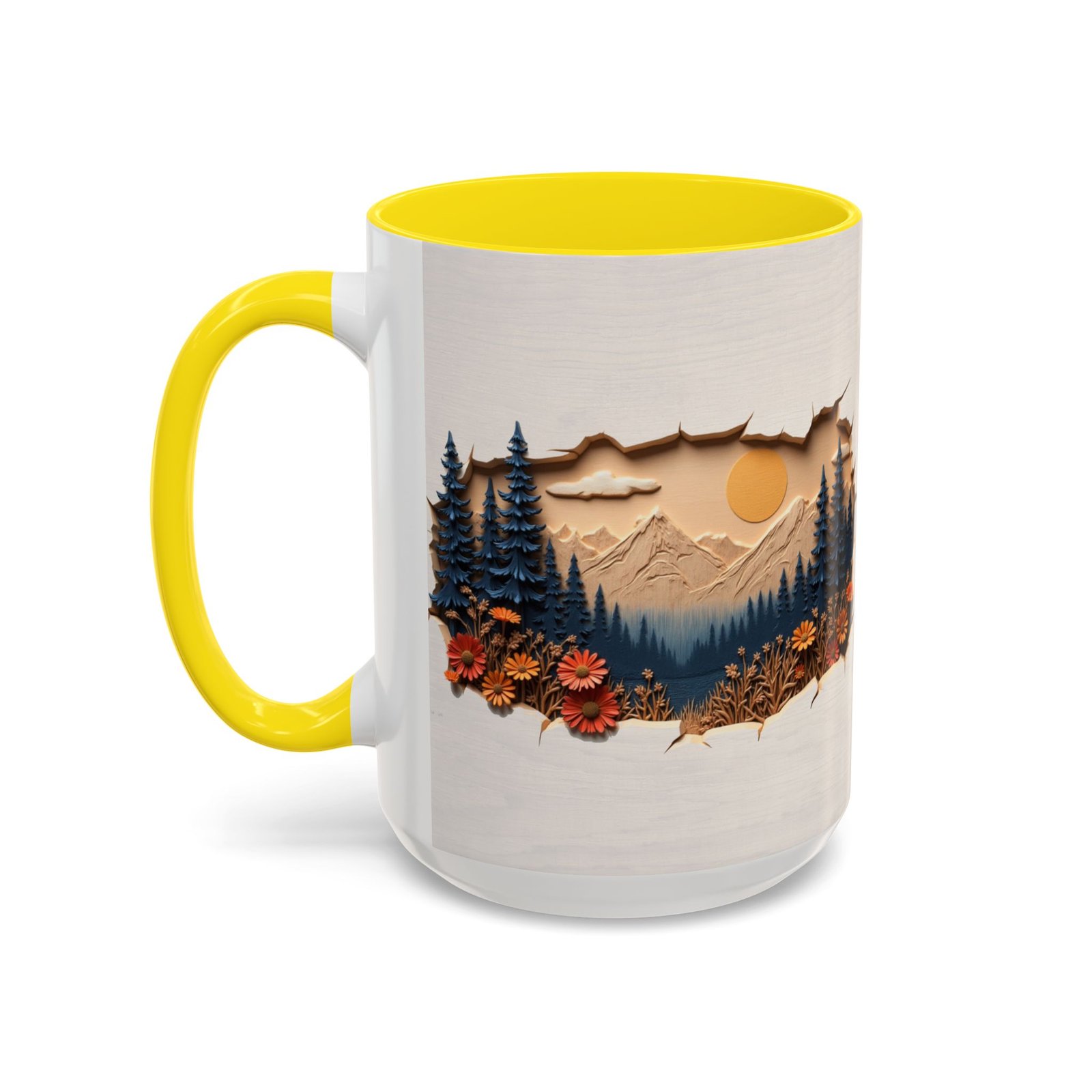 Rustic Wood Effect Mug with Mountain and Pine Tree Design | Wilderness Lover Tea Mug | Cabin Decor | Perfect Vacation Home Gift - Image 63