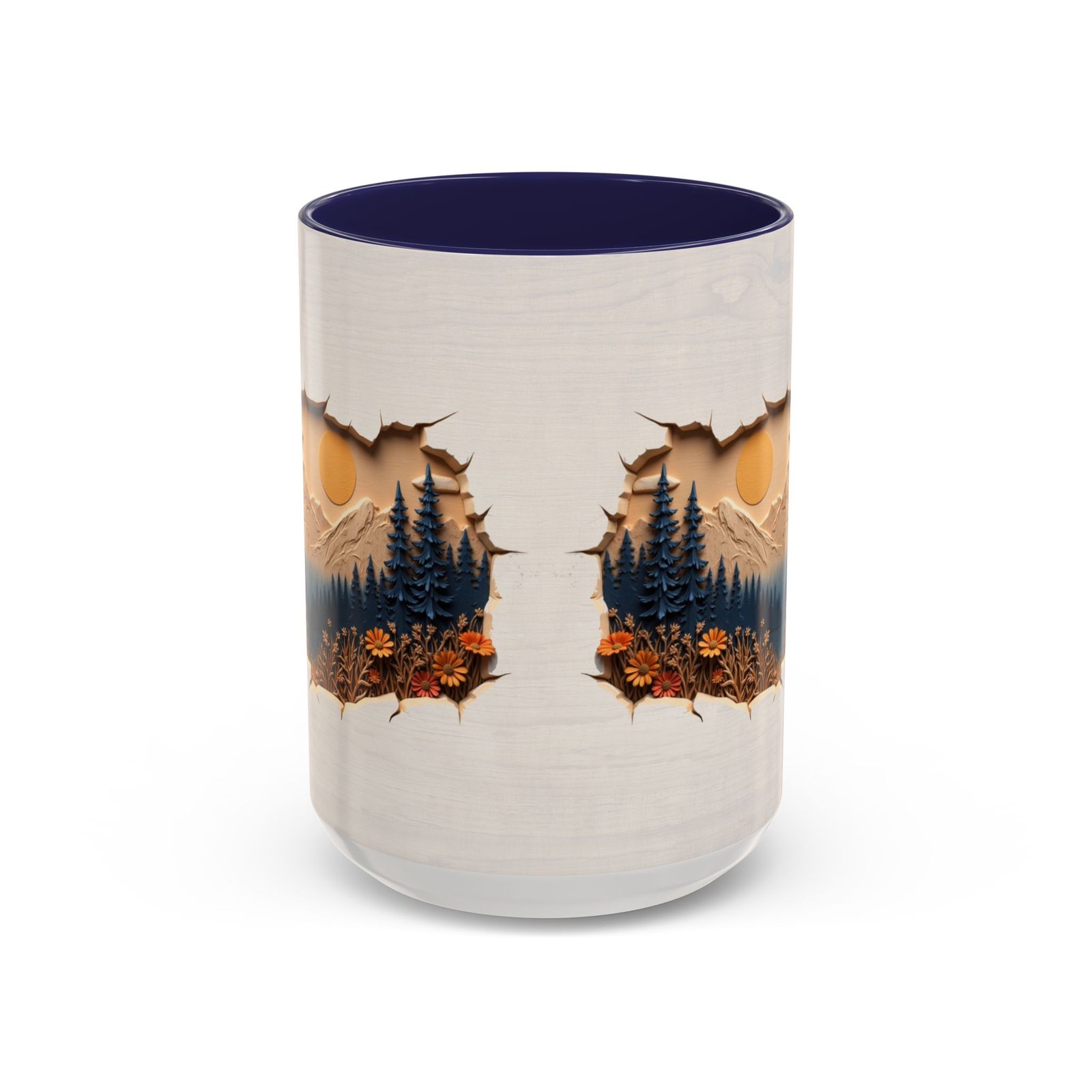 Rustic Wood Effect Mug with Mountain and Pine Tree Design | Wilderness Lover Tea Mug | Cabin Decor | Perfect Vacation Home Gift - Image 21