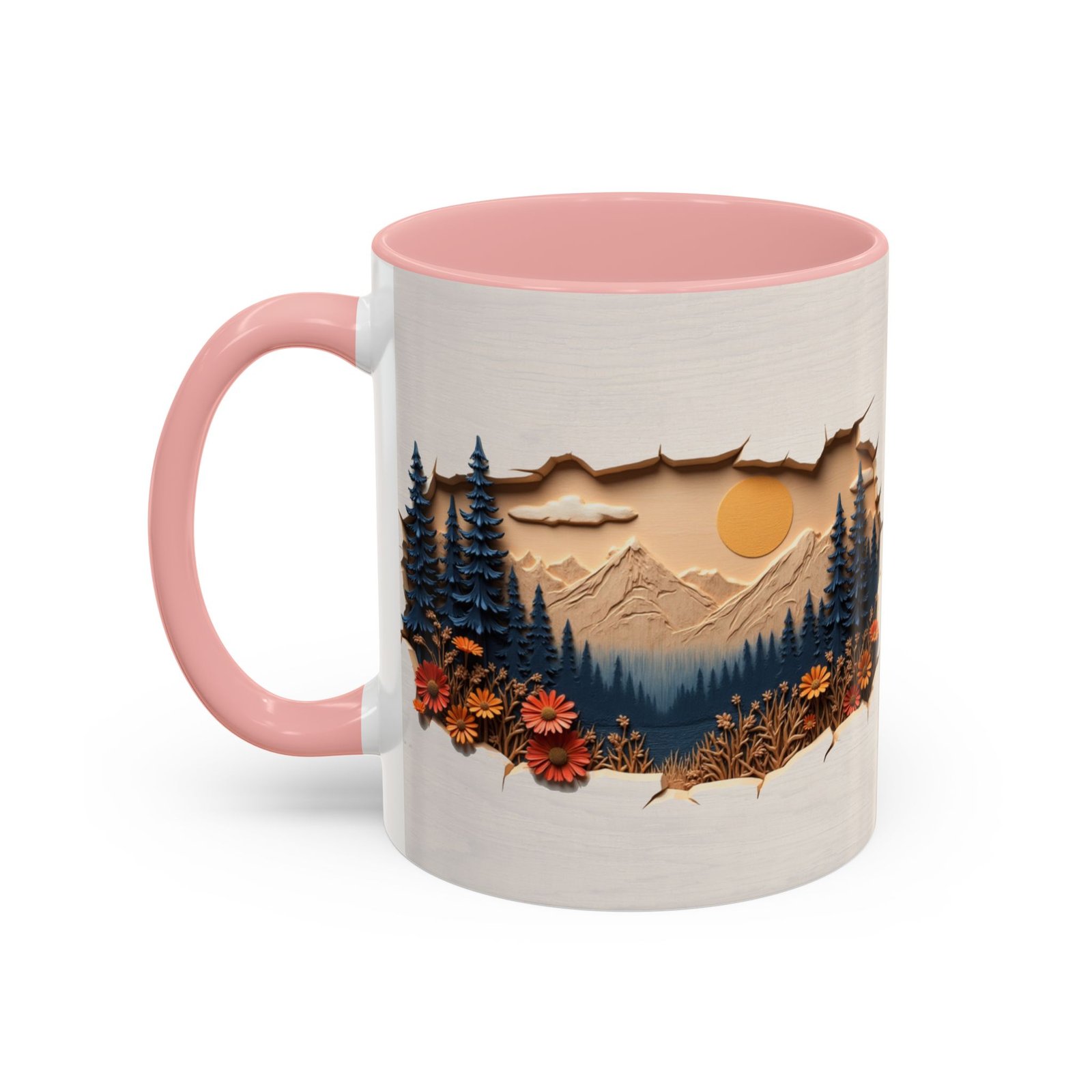 Rustic Wood Effect Mug with Mountain and Pine Tree Design | Wilderness Lover Tea Mug | Cabin Decor | Perfect Vacation Home Gift - Image 11