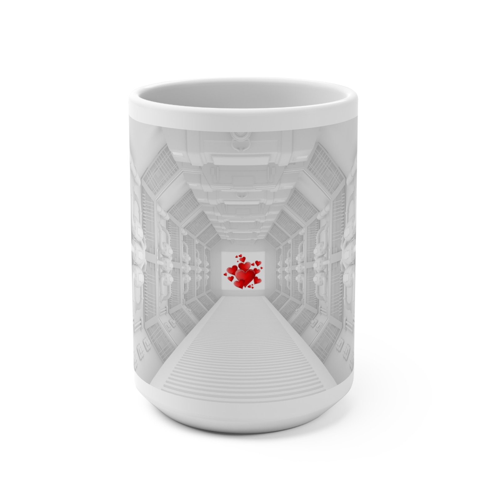 Space-Themed 15oz Mug - 'I Love You' Design for Sci-Fi Lovers