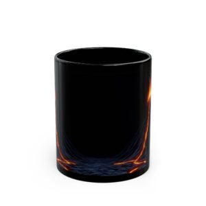 Volcanic Eruption Black Mug | Stained Glass Mug for Outdoor Lovers