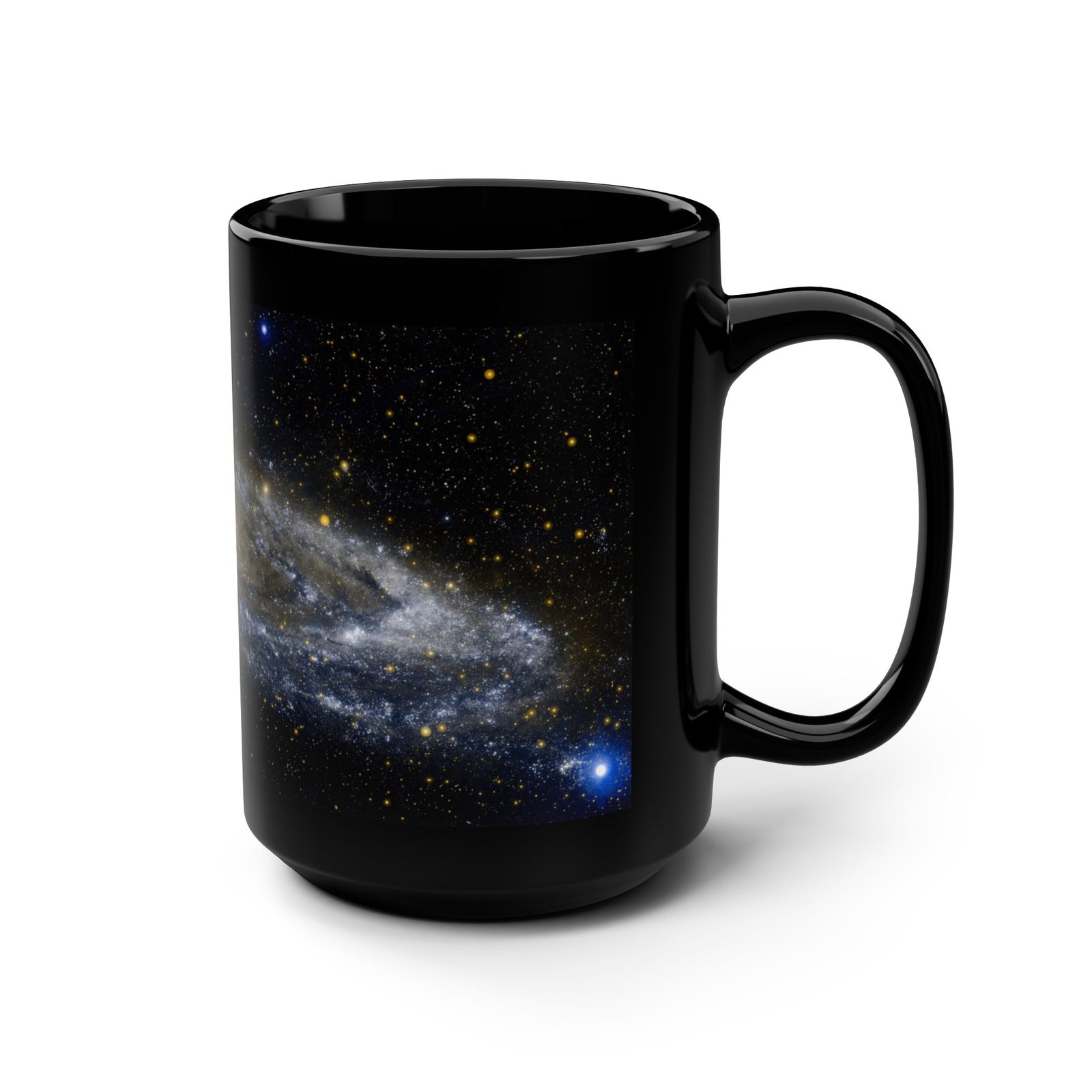 Celestial Drift Black Mug – 15oz Deep Space Coffee Cup - Image 2