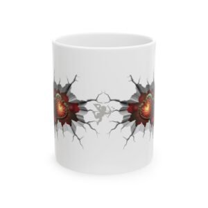 Heartbreak Wall Crack Ceramic Mug - Unique Gift for Valentine's Day & Everyday Inspiration
