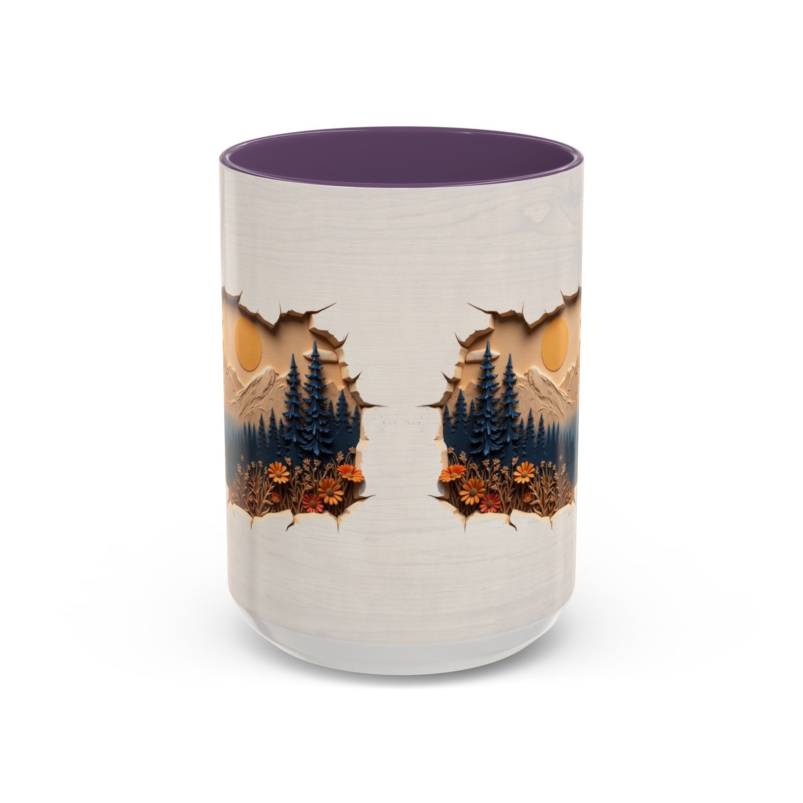 Rustic Wood Effect Mug with Mountain and Pine Tree Design | Wilderness Lover Tea Mug | Cabin Decor | Perfect Vacation Home Gift - Image 57
