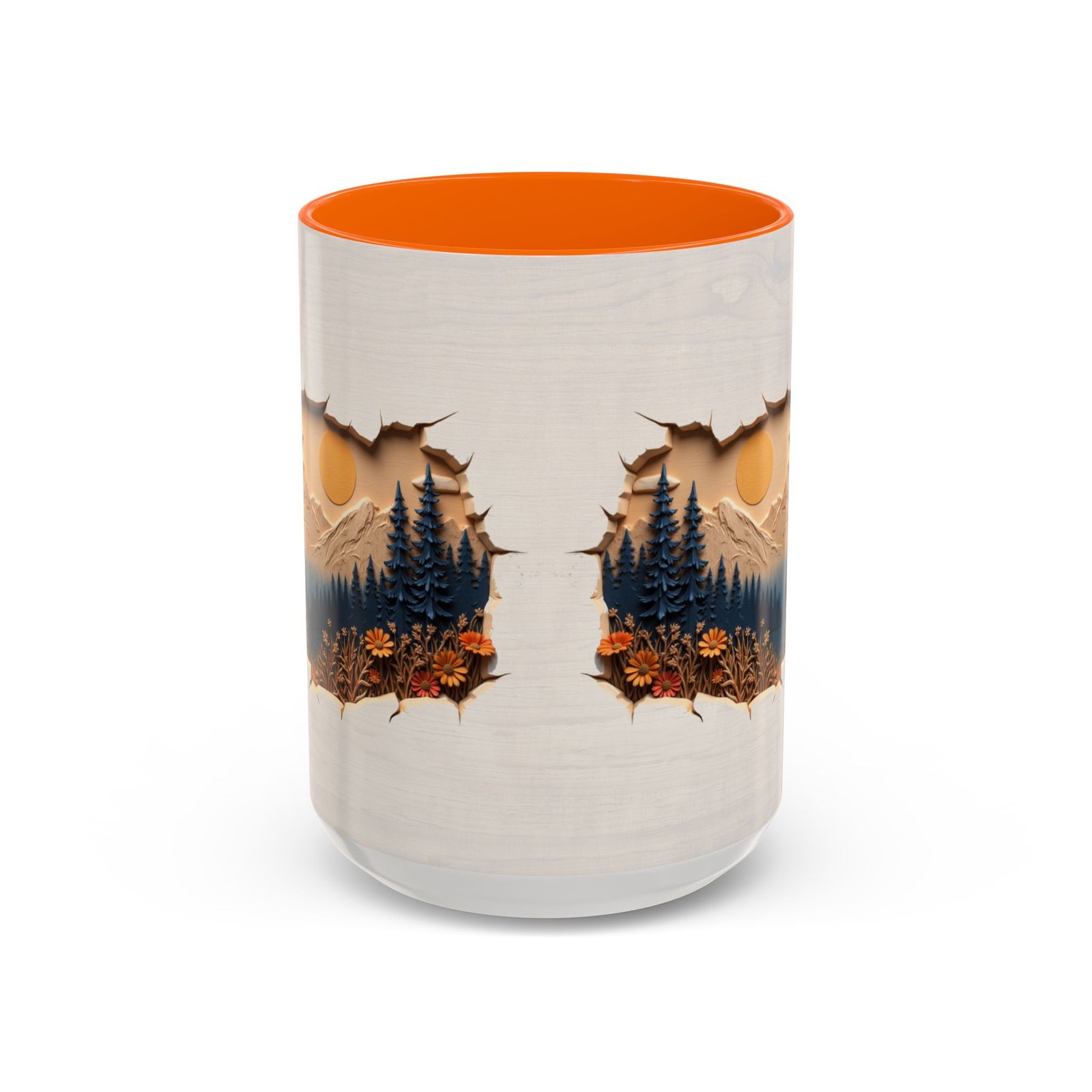 Rustic Wood Effect Mug with Mountain and Pine Tree Design | Wilderness Lover Tea Mug | Cabin Decor | Perfect Vacation Home Gift - Image 53