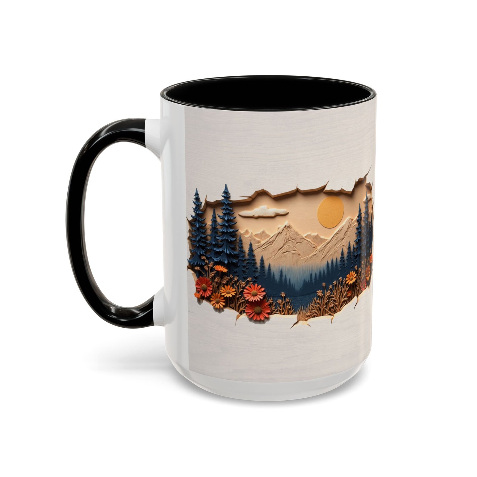 Rustic Wood Effect Mug with Mountain and Pine Tree Design | Wilderness Lover Tea Mug | Cabin Decor | Perfect Vacation Home Gift - Image 19