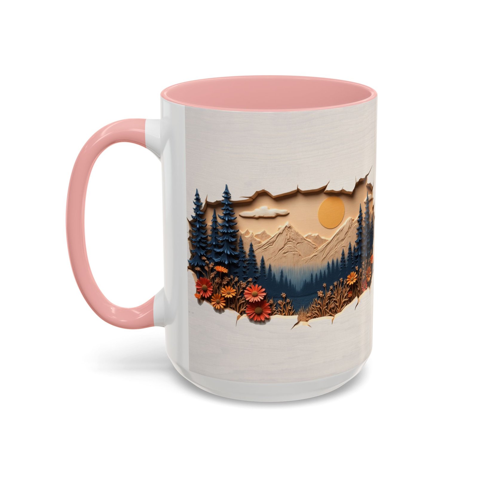 Rustic Wood Effect Mug with Mountain and Pine Tree Design | Wilderness Lover Tea Mug | Cabin Decor | Perfect Vacation Home Gift - Image 27
