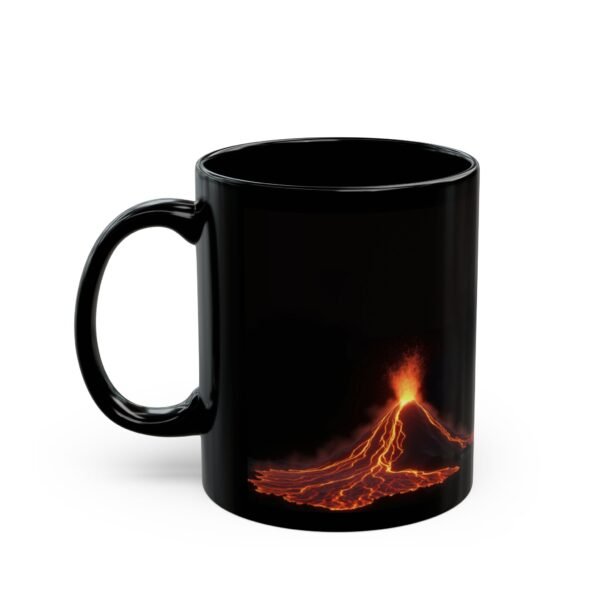 Volcano Stained Glass Mug | Vibrant Ceramic Coffee Cup | Gift for Nature Lovers, Hikers, Campers | 11oz & 15oz Options - Image 3