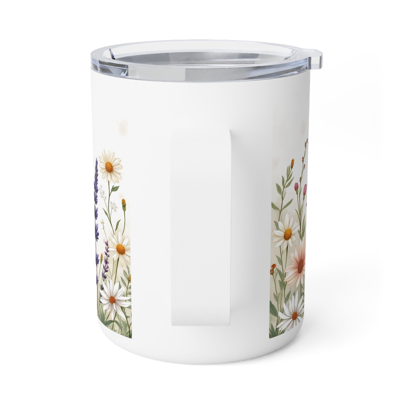 Elegant Vintage Floral Coffee Mug | 10oz Insulated Stainless Steel Mug | Botanical Wildflower Drinkware | Cottagecore Tea Cup Gift - Image 2