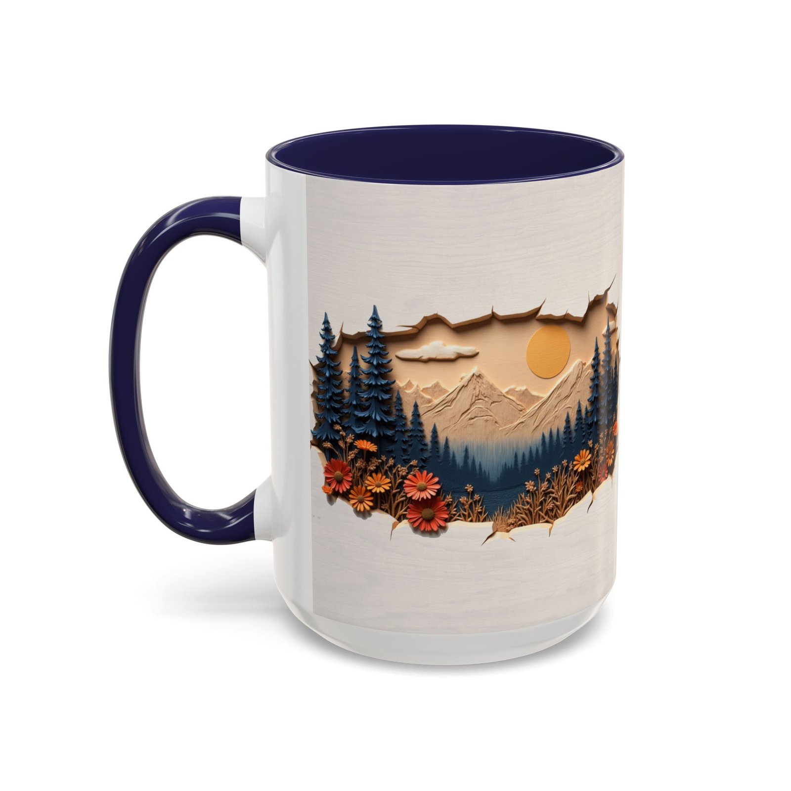 Rustic Wood Effect Mug with Mountain and Pine Tree Design | Wilderness Lover Tea Mug | Cabin Decor | Perfect Vacation Home Gift - Image 23