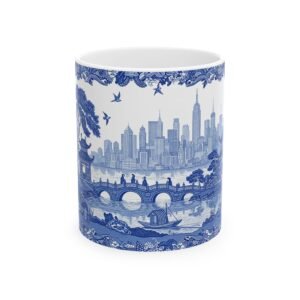 Blue Willow Vintage Mug | Classic Blue and White Ceramic Cup | Retro Tea and Coffee Mug