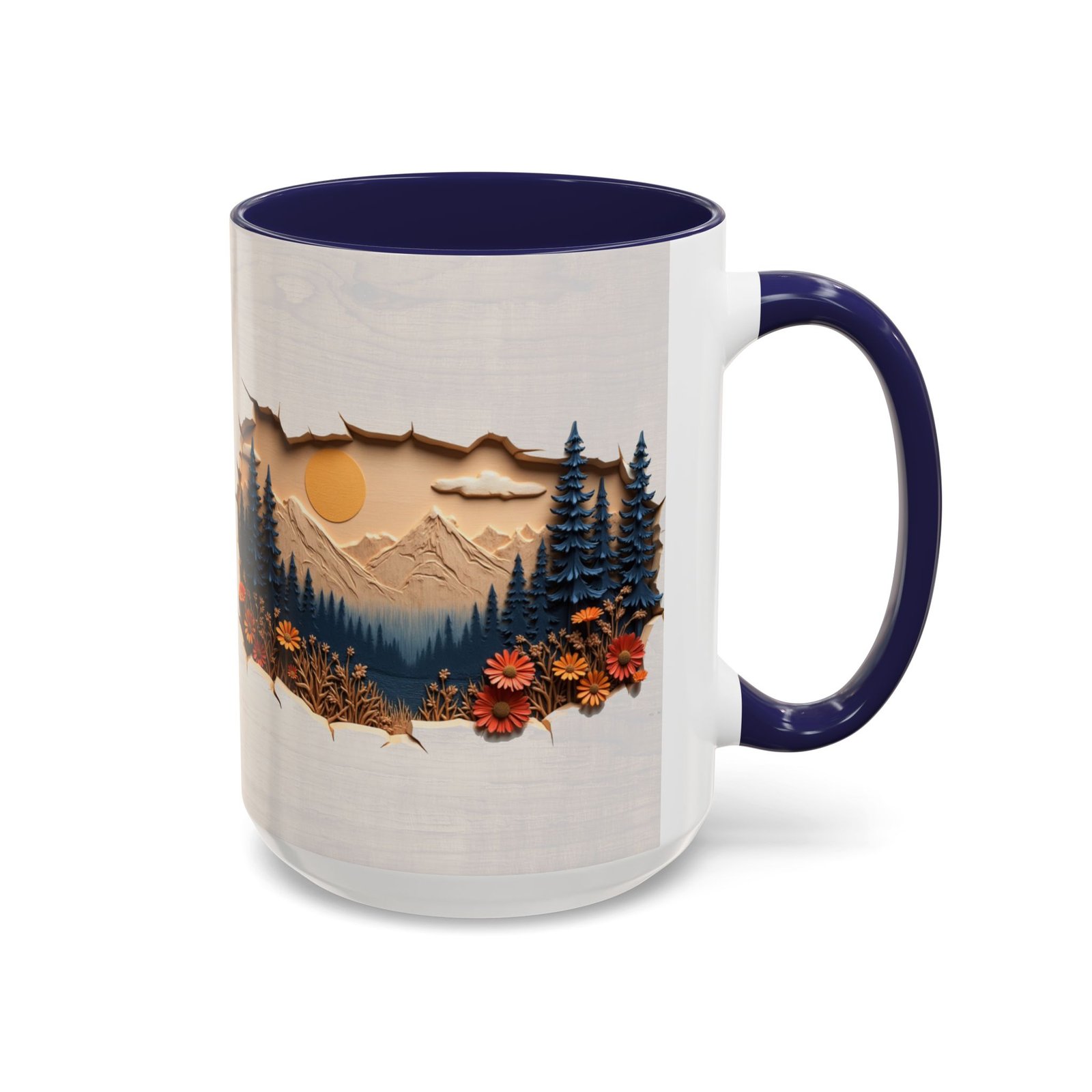 Rustic Wood Effect Mug with Mountain and Pine Tree Design | Wilderness Lover Tea Mug | Cabin Decor | Perfect Vacation Home Gift - Image 22