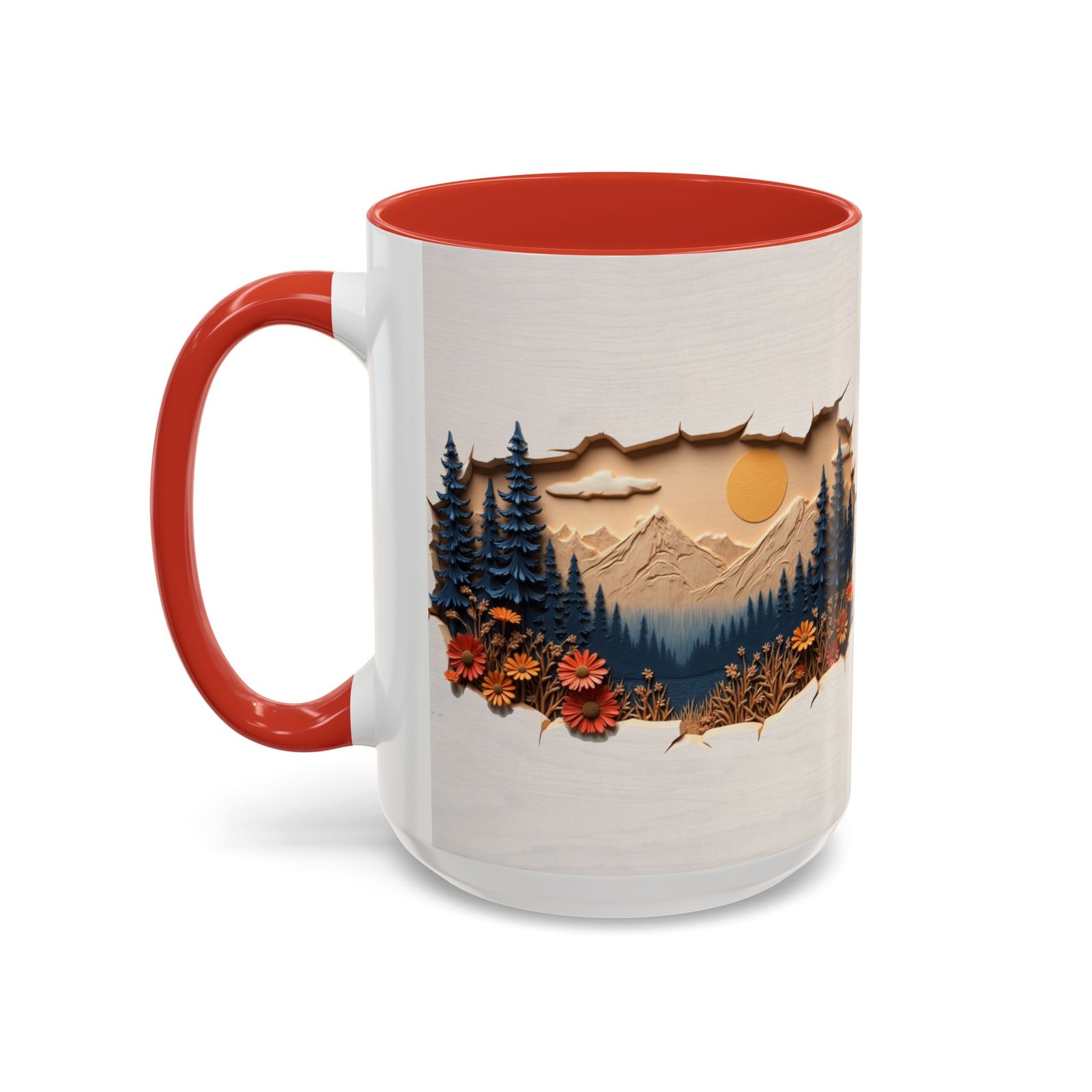 Rustic Wood Effect Mug with Mountain and Pine Tree Design | Wilderness Lover Tea Mug | Cabin Decor | Perfect Vacation Home Gift - Image 31