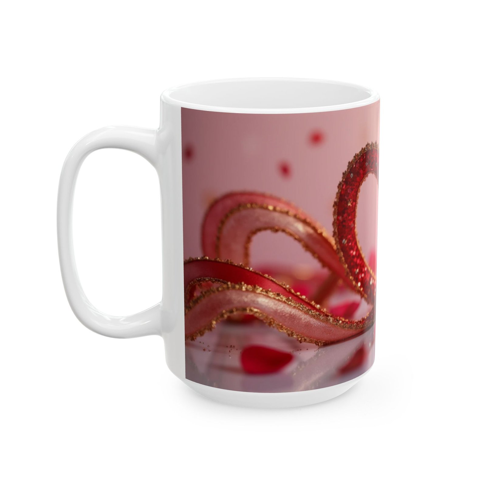 Heart-Shaped Glitter Ceramic Mug for Romantic Moments - Image 8