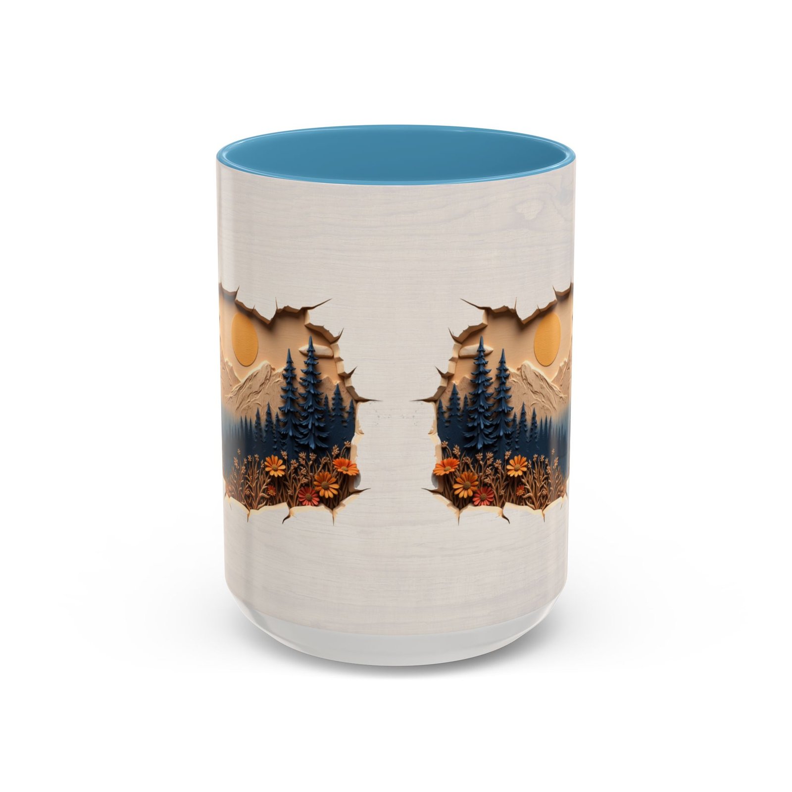 Rustic Wood Effect Mug with Mountain and Pine Tree Design | Wilderness Lover Tea Mug | Cabin Decor | Perfect Vacation Home Gift - Image 37
