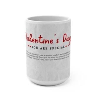 Express Love with Our Romantic Valentine’s Mug – 15oz Ceramic Cup