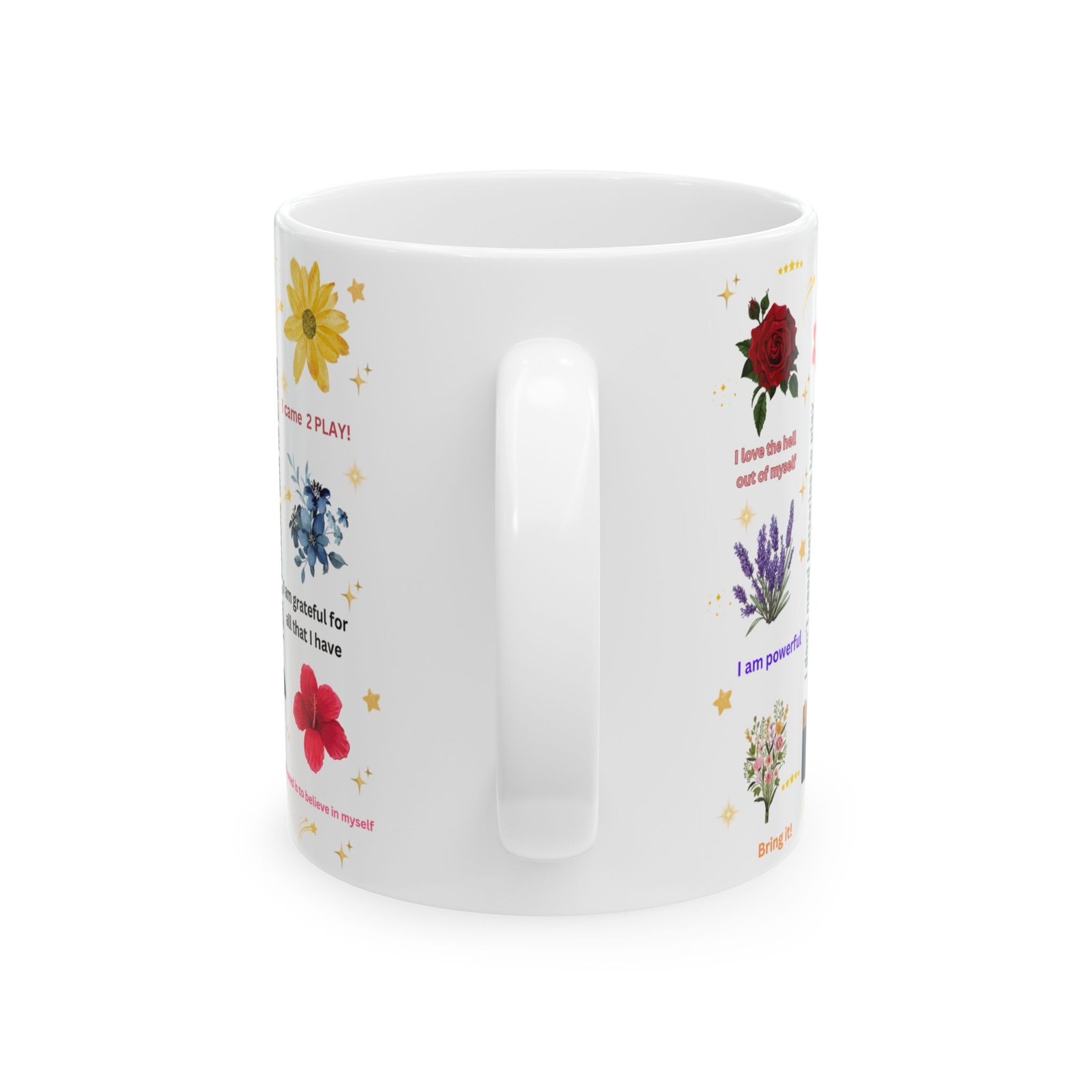 Empowering Mental Health Mug  15oz Daily Affirmations Glass Cup, Perfect Gift for Her or Best Friend - Image 2