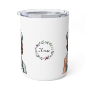 Insulated Coffee Mug | 10oz Stainless Steel Travel Cup | Double Wall Nursing Gift | Spill-Resistant Lid